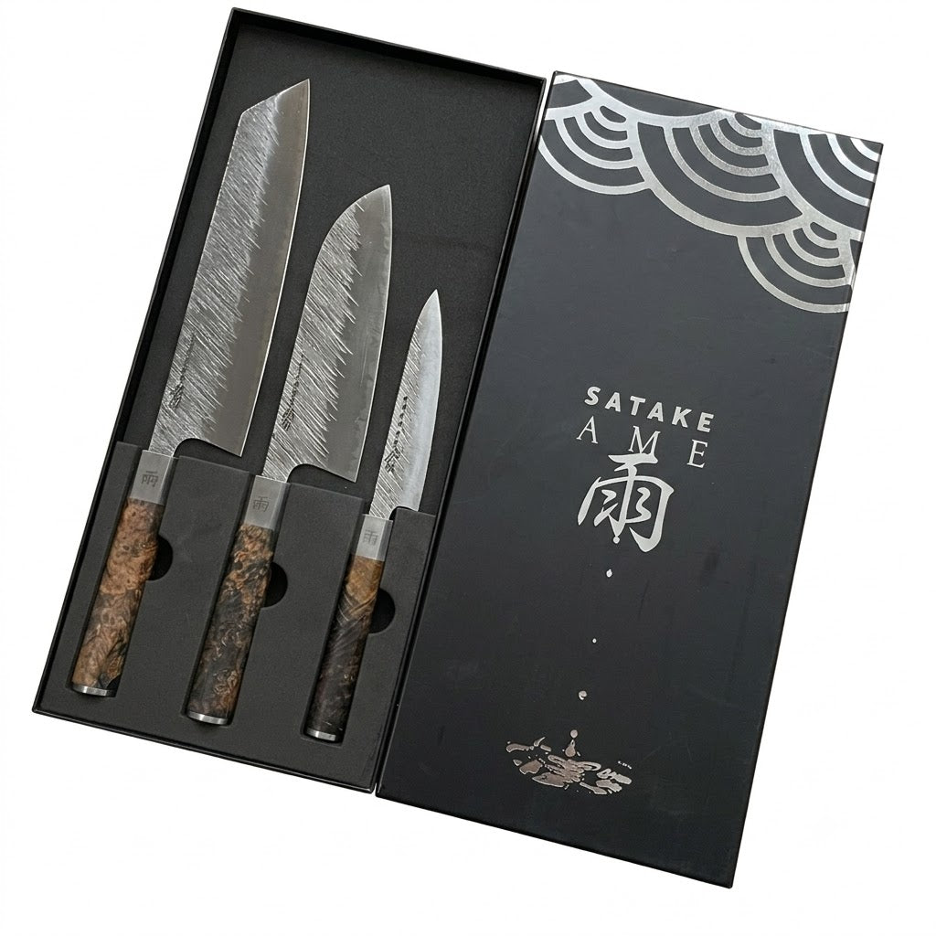 Satake Ame Petty Santoku Kiritsuke knifeset